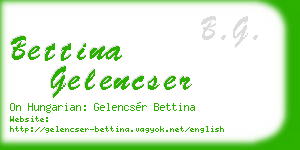 bettina gelencser business card