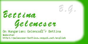 bettina gelencser business card